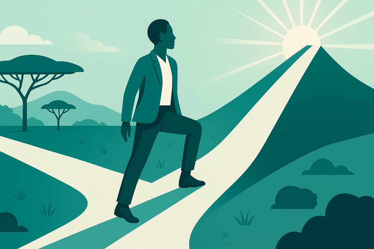 A founder choosing the steep high-leverage path over the easy low-leverage road